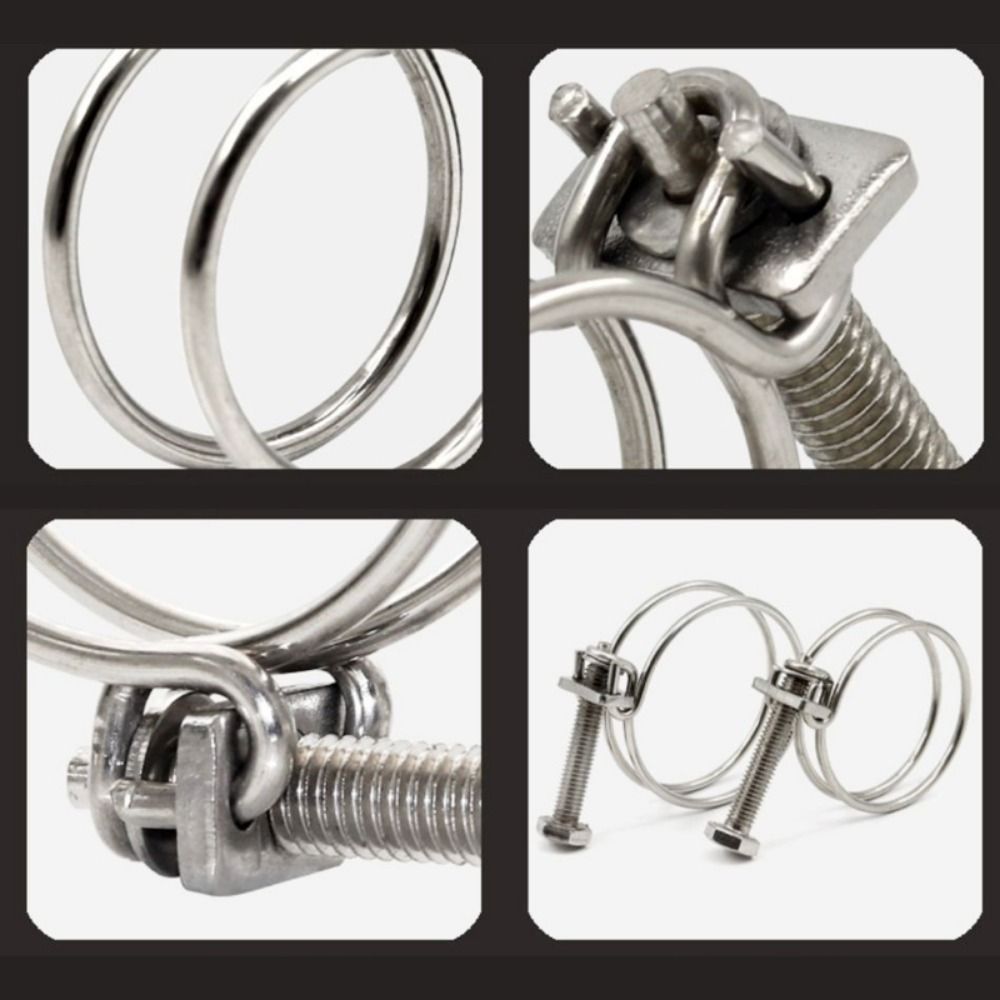 1Pc Double Wire Hose Clamp Thr - Hose Clamp Assorted recension och pris