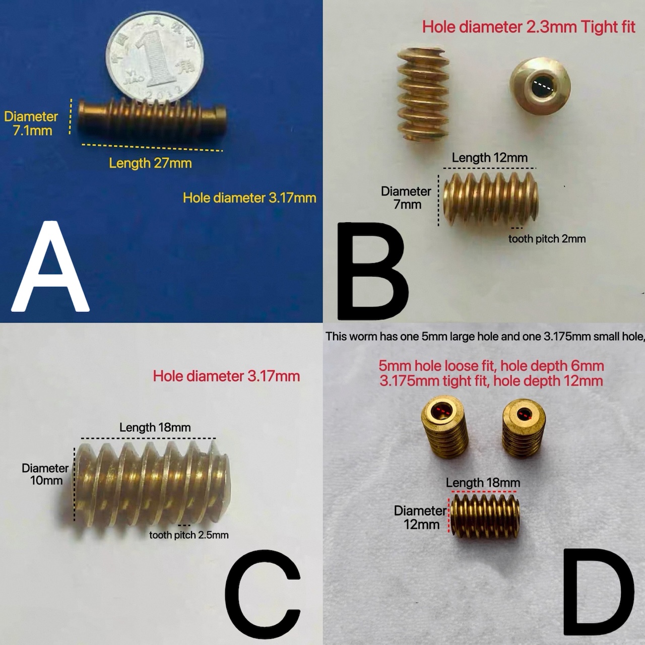 Copper Worm Gear DIY Motor Spi - Home Improvement And Diy recension och pris