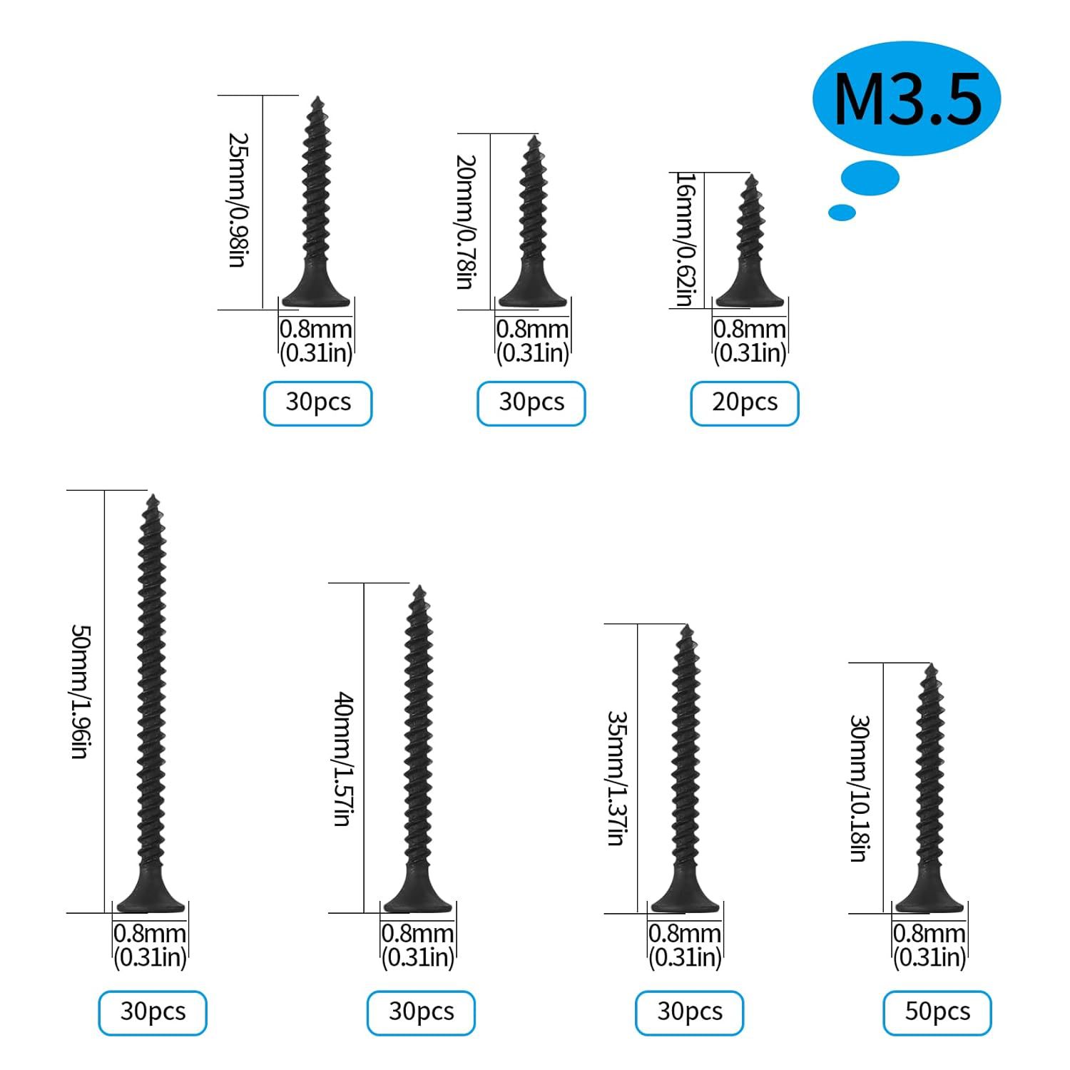 220-Piece Black Wood Screws Se - Home Improvement Handyman recension och pris