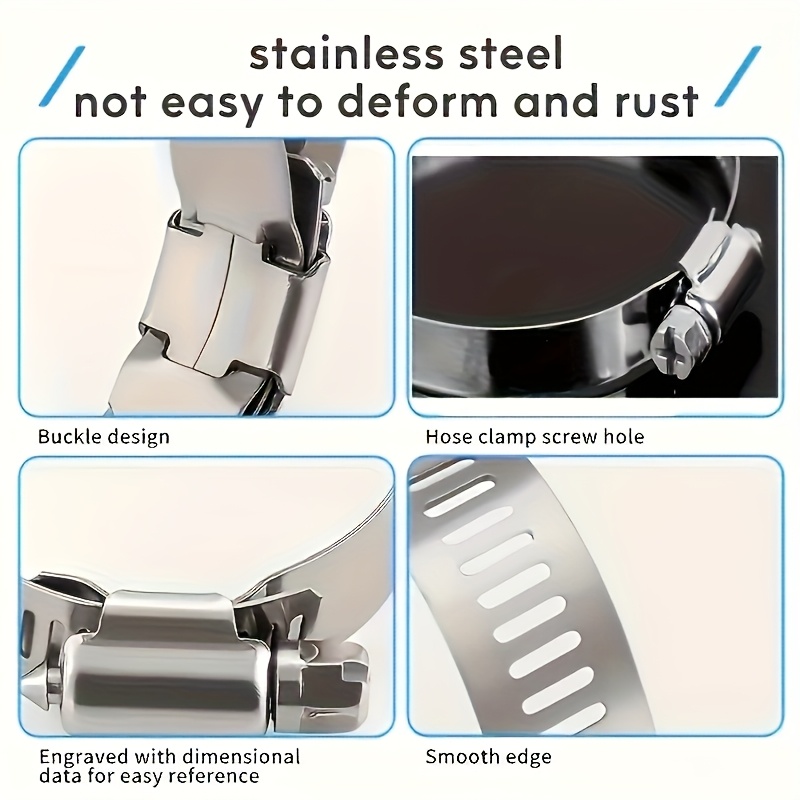 40/50Pcs Stainless Steel Hose  - Hose Clamp Assorted recension och pris