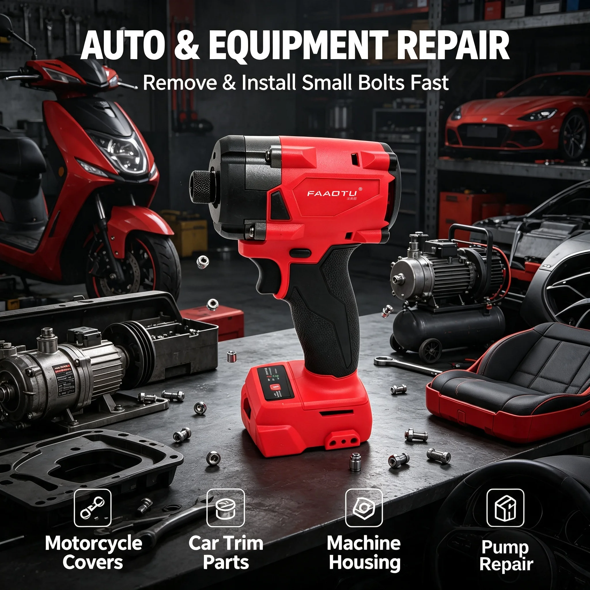FAAOTU 18V Cordless Electric S - Home Improvement And Diy recension och pris